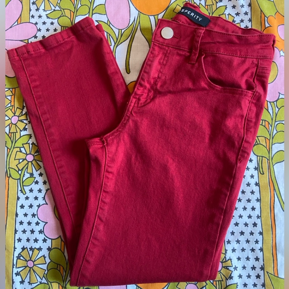 PROSPERITY Red Cropped Chinos